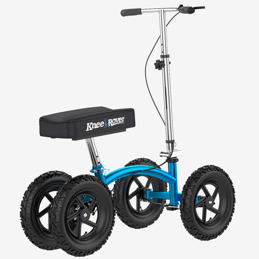 KneeRover® QUAD All Terrain Knee Scooter – Metallic Blue