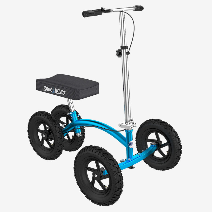 KneeRover® QUAD All Terrain Knee Scooter – Metallic Blue
